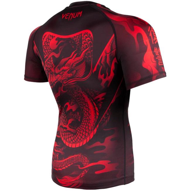 Рашгард Venum Dragons Fligh Short Sleeves - Black/Red | Фото 2