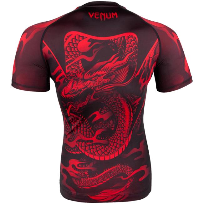 Рашгард Venum Dragons Fligh Short Sleeves - Black/Red | Фото 3