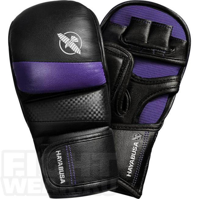 Гибридные перчатки Hayabusa T3 7oz - Black/Purple