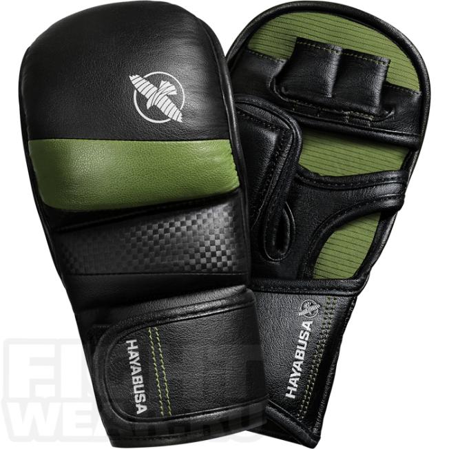 Гибридные перчатки Hayabusa T3 7oz - Black/Green