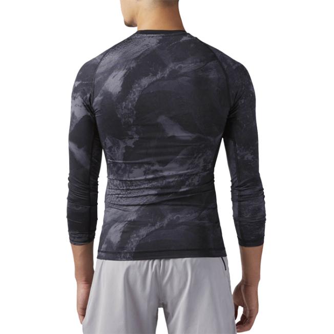 Рашгард Reebok Combat Prime - Black/Grey | Фото 1