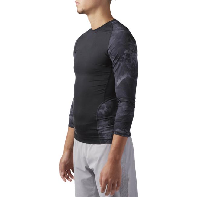 Рашгард Reebok Combat Prime - Black/Grey | Фото 2