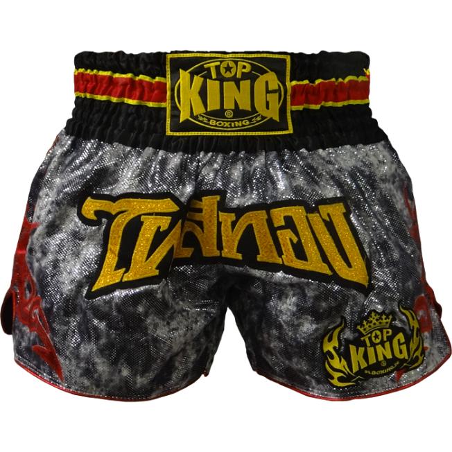 Шорты для тайского бокса Top King Boxing - Black/Silver