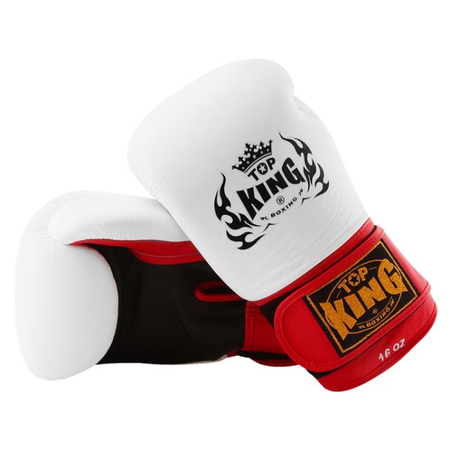 Перчатки боксерские Top King Boxing Ultimate - White/Black/Red