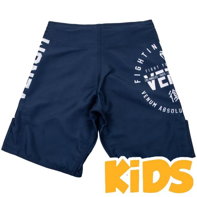 Детские шорты для единоборств Venum Signature - Navy Blue | Фото 1