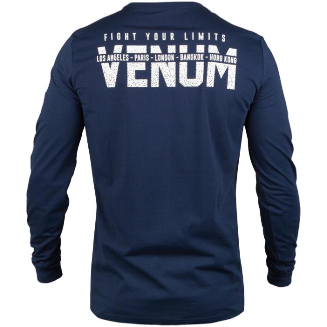 Лонгслив Venum Signature - Navy Blue/White | Фото 3
