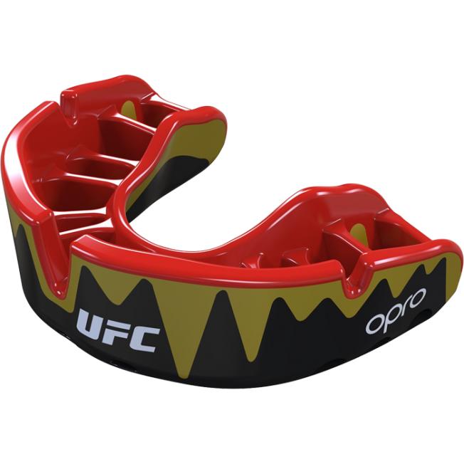 Боксерская капа Opro Platinum Level Fangz UFC - Black/Gold/red