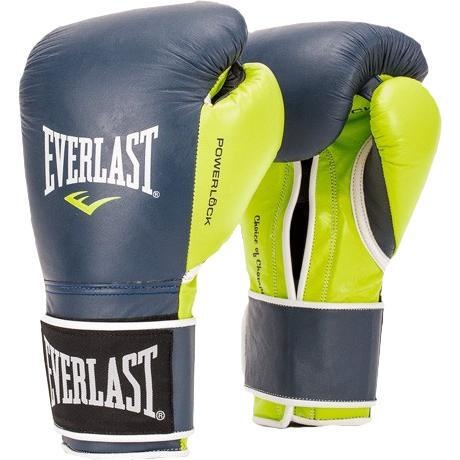 Боксерские перчатки Everlast Powerlock - Синий/Зеленый