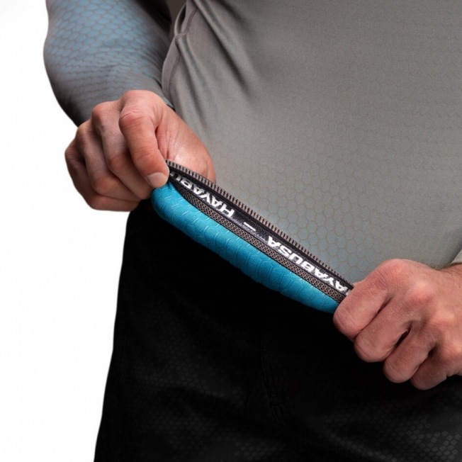 Рашгард Hayabusa Fusion LS - Grey/Aqua | Фото 4