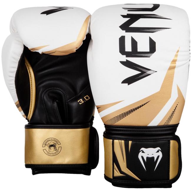 Боксерские перчатки Venum Challenger 3.0 - White/Black/Gold