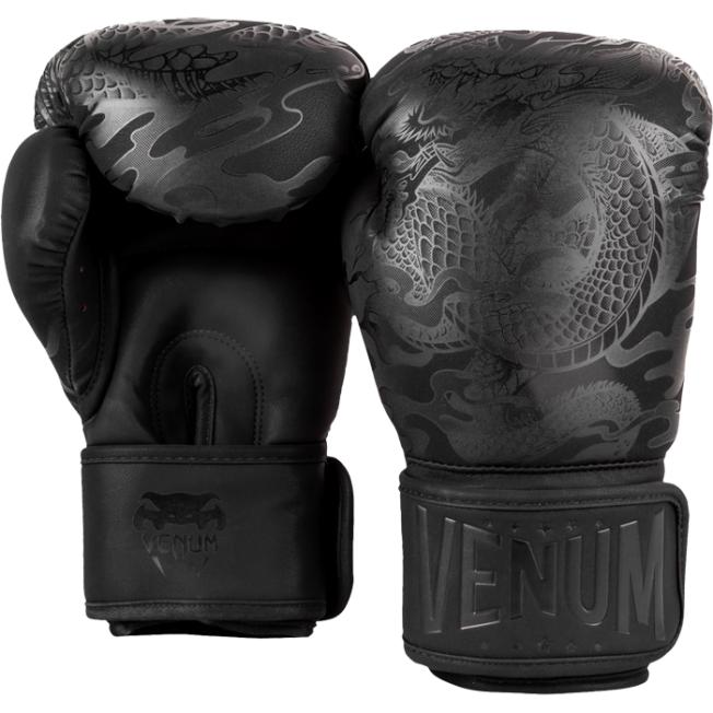 Боксерские перчатки Venum Dragon`s Flight - Black/Black