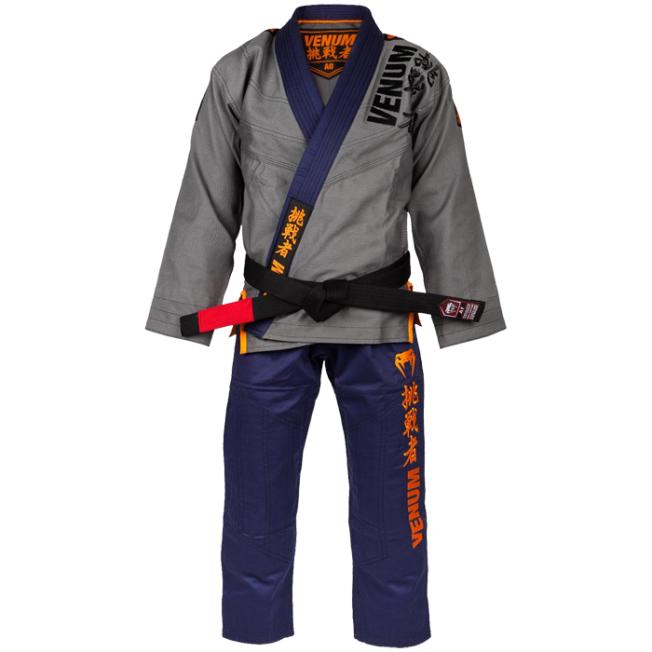 Кимоно для BJJ Venum Challenger 4.0 - Grey/Navy Blue | Фото 4