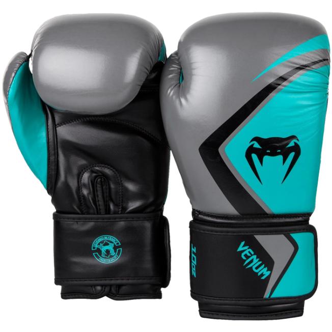 Боксерские перчатки Venum Contender 2.0 - Grey/Turquoise/Black