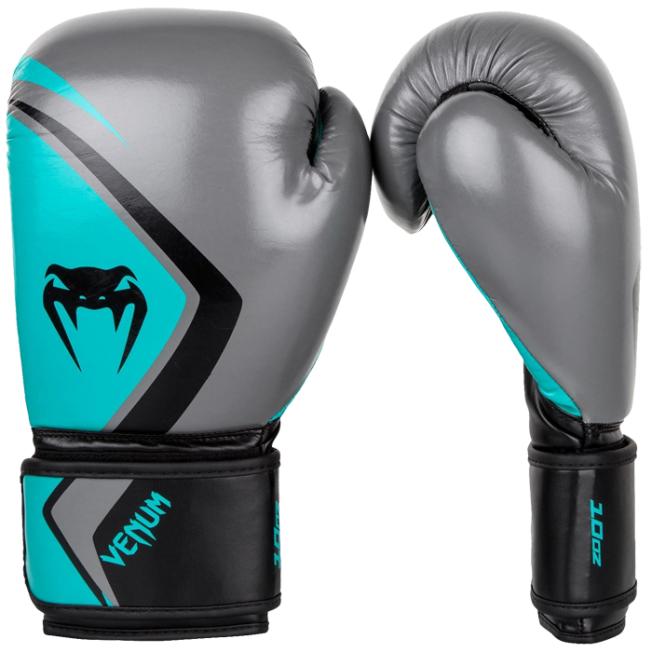 Боксерские перчатки Venum Contender 2.0 - Grey/Turquoise/Black | Фото 1