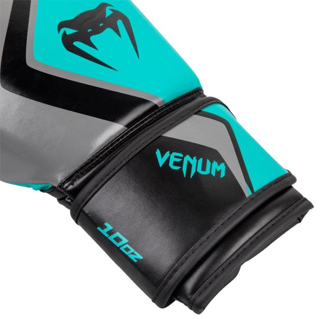 Боксерские перчатки Venum Contender 2.0 - Grey/Turquoise/Black | Фото 4