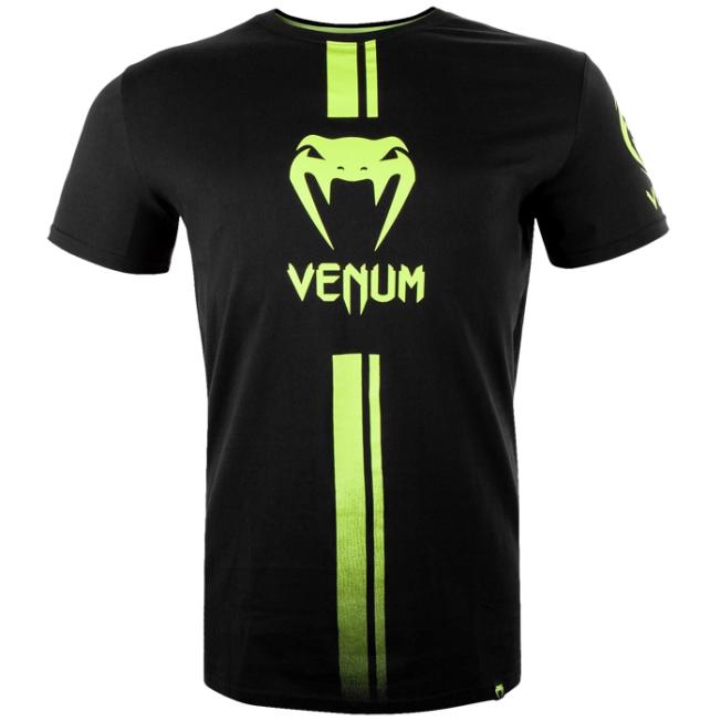 Футболка Venum Logos - Black/Neo Yellow