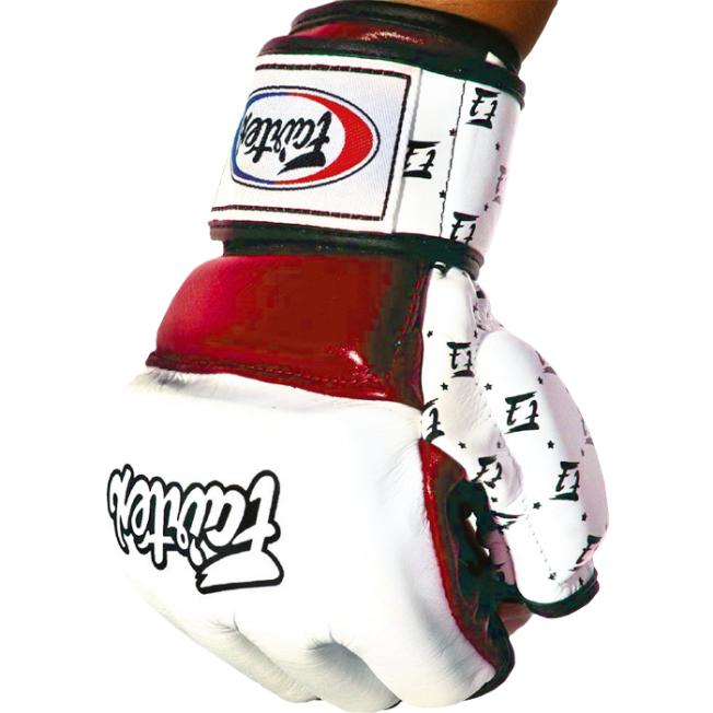 Перчатки ММА Fairtex FGV17 - White/Red | Фото 1