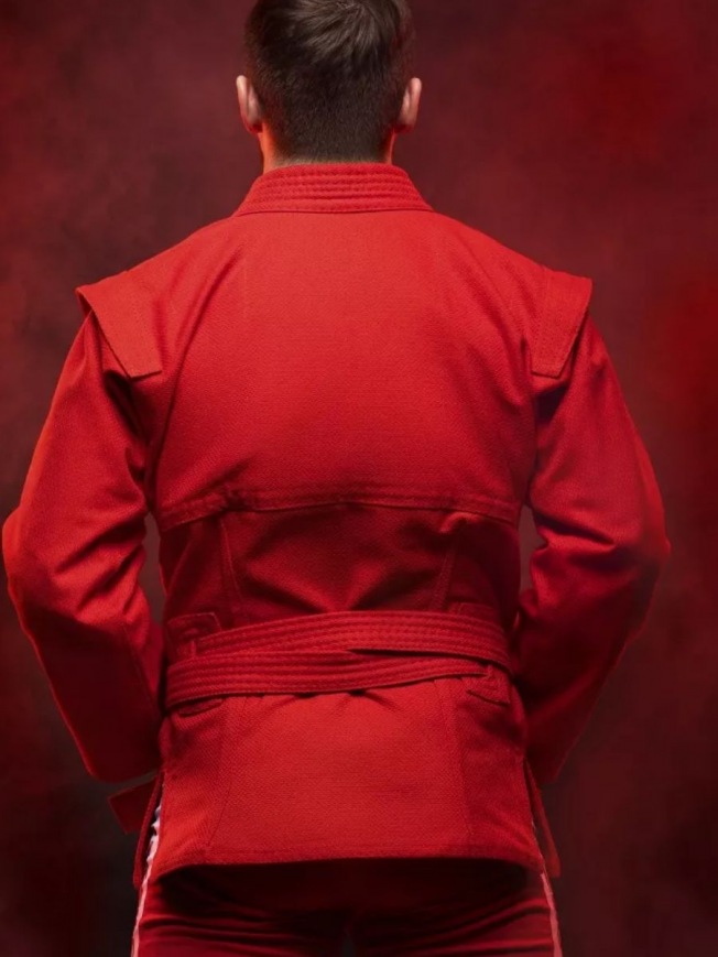 Куртка для самбо Крепыш Я Атака ВФС - Красная | Фото 8