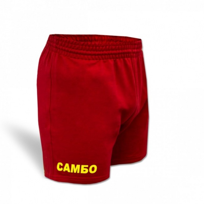 Детские шорты для самбо Крепыш - Красные