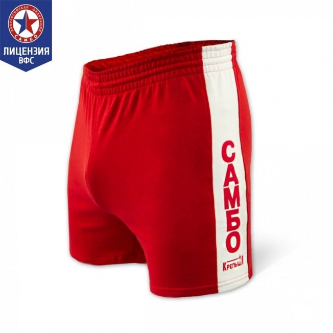 Детские шорты для самбо Крепыш Я Атака ВФС - Красные | Фото 1