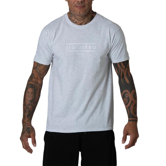 Футболка Grips BJJ Ash - Grey/White | Фото 1