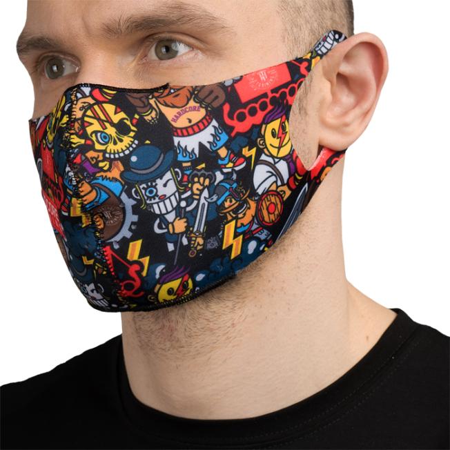 Защитная неопреновая маска Hardcore Training Doodles Color