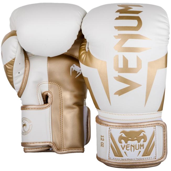 Боксерские перчатки Venum Elite - White/Gold