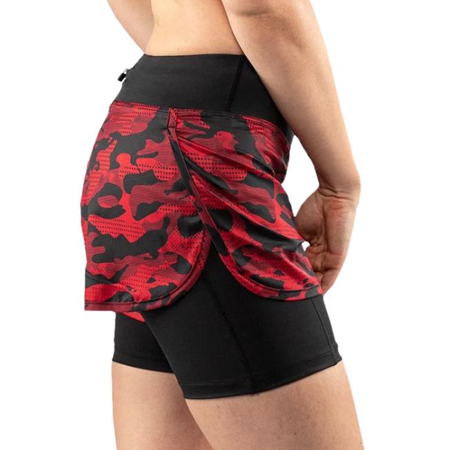 Женские шорты Venum Defender - Black/Red | Фото 1