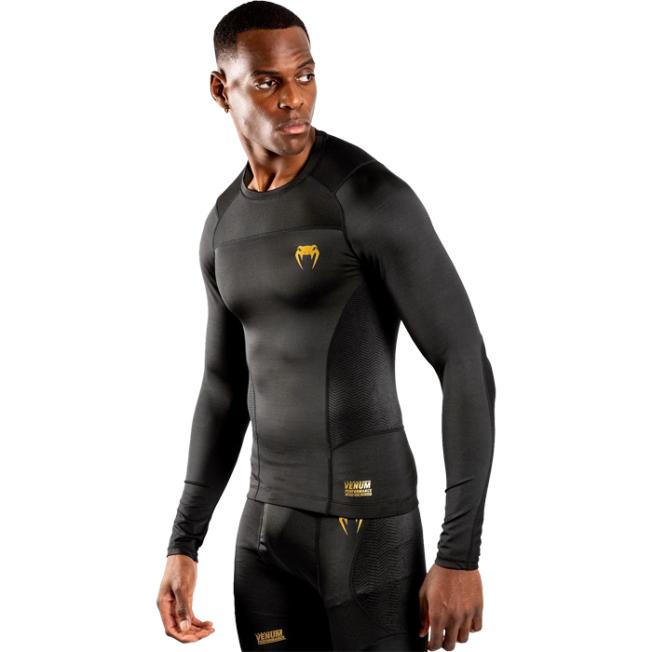 Рашгард Venum G-Fit LS - Black/Gold | Фото 1