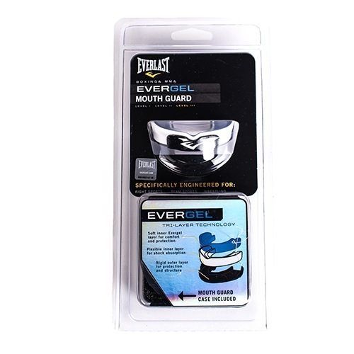 Капа боксерская Everlast EverGel 1-челюстная - Сер/Прозр/Син | Фото 1
