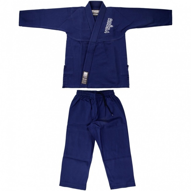 Детское кимоно для бжж Venum Contender Kids - Navy Blue с поясом | Фото 5