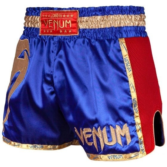 Тайские шорты Venum Giant - Navy/Gold | Фото 1