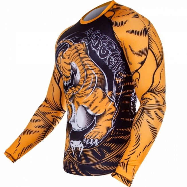 Рашгард Venum Tiger - Black/Orange | Фото 2