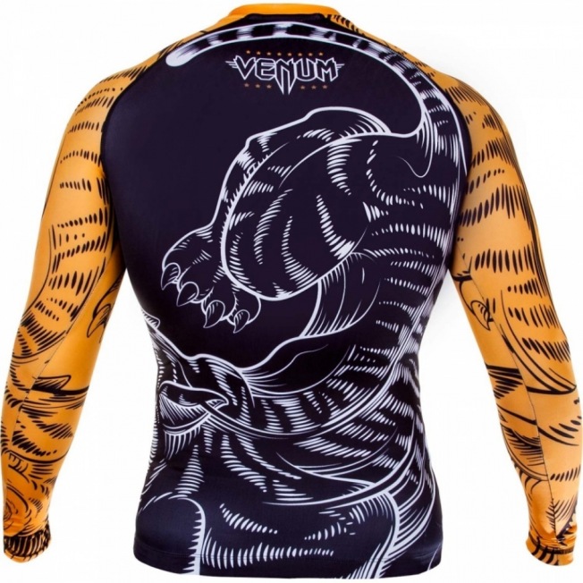Рашгард Venum Tiger - Black/Orange | Фото 3