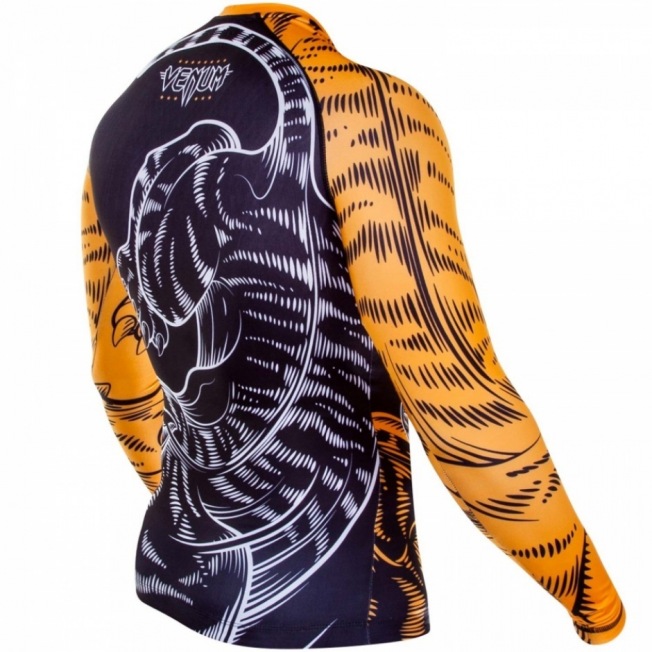 Рашгард Venum Tiger - Black/Orange | Фото 5