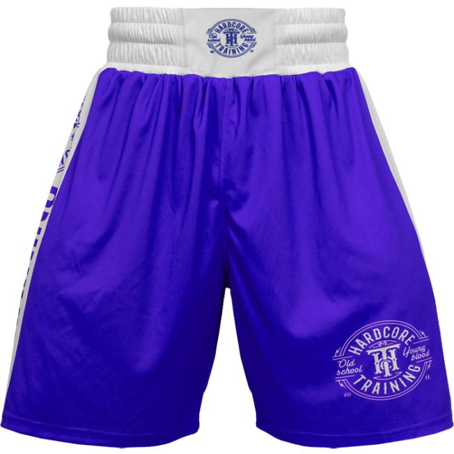 Боксёрские шорты Hardcore Training - Blue/White | Фото 1