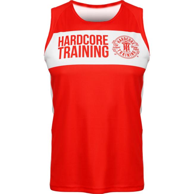 Боксерская майка Hardcore Training - Red/White