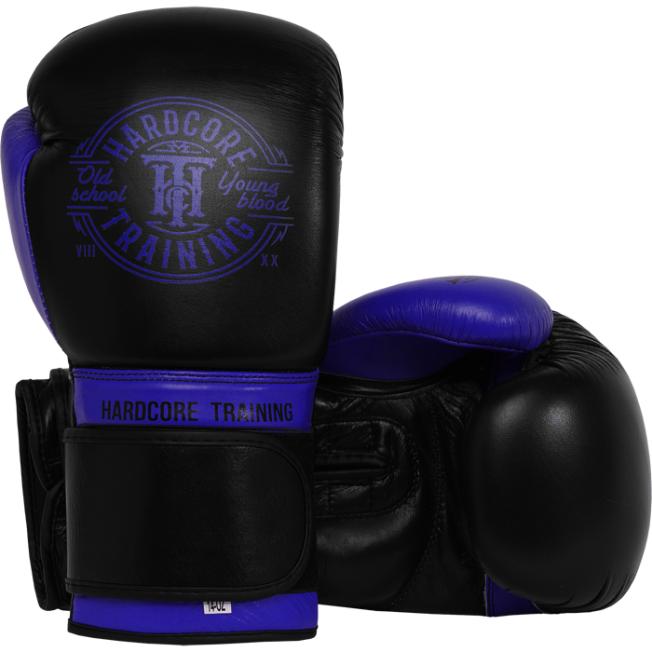 Боксерские перчатки Hardcore Training Premium - Black/Blue