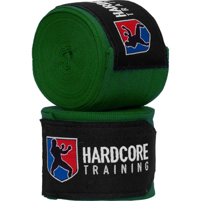 Боксерские бинты Hardcore Training Superior - Green (4m)