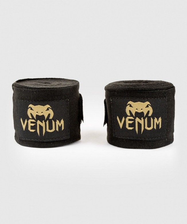 Бинты боксерские Venum Kontact - Black/Gold (4m)