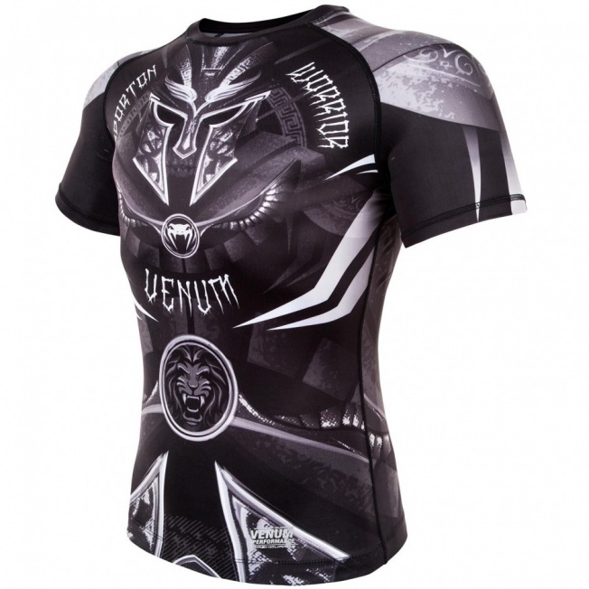 Рашгард Venum Gladiator 3.0 SS - Black/White | Фото 2