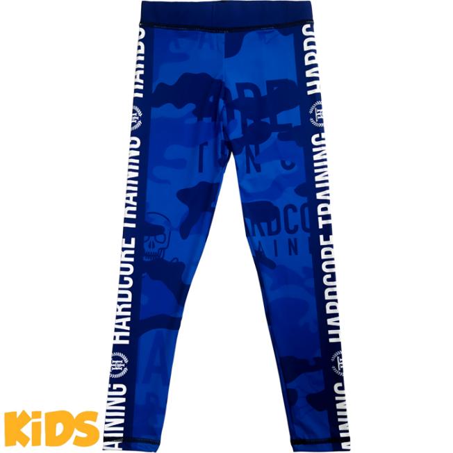 Детские компрессионные штаны Hardcore Training Camo 2.1 - Blue