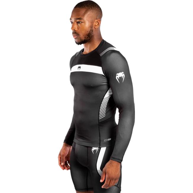 Рашгард Venum NoGi 3.0 LS - Black/White | Фото 1