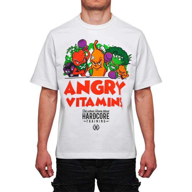 Футболка Hardcore Training Angry Vitamins White Oversized Fit | Фото 1