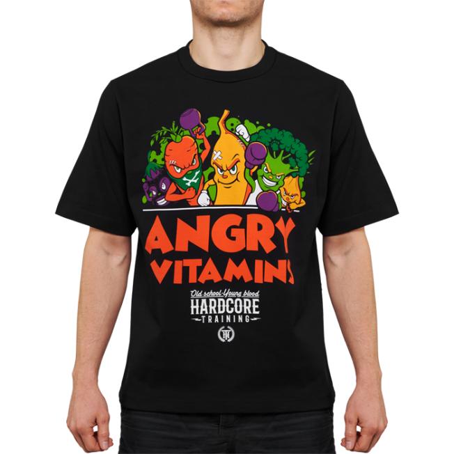 Футболка Hardcore Training Angry Vitamins Black Oversized Fit | Фото 2