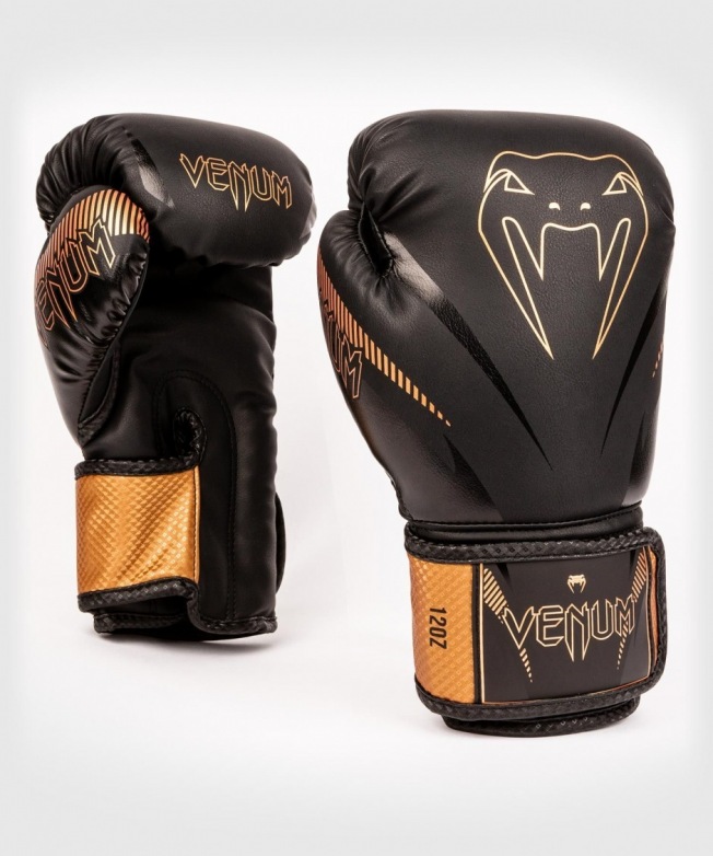 Перчатки боксерские Venum Impact - Black/Bronze