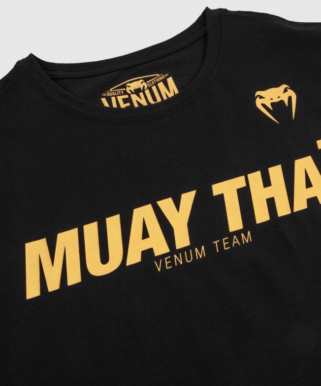 Футболка Venum Muay Thai - Black/Gold | Фото 4