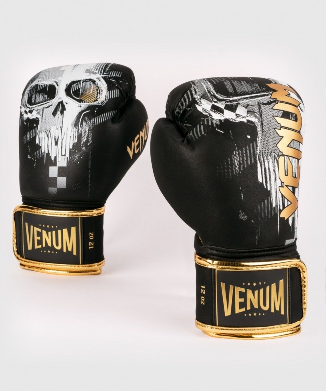 Боксерские перчатки Venum Skull - Black