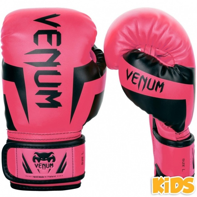 Детские боксерские перчатки Venum Elite - Fluo Pink