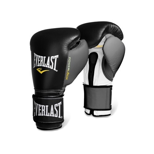Боксерские перчатки Everlast Powerlock - Черный/Серый